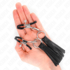 KINK Leatherette Tassel Nipple Clamps 6cm