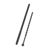 Hidden Desire Extreme Ribbed Penis Dilator Set 2 pcs | Zwart
