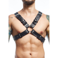 MOB Eroticwear Dngeon Harness Belts Cross | Zwart