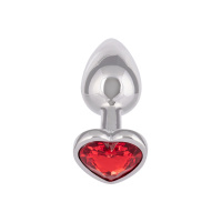 CalExotics Jewel Small Ruby Heart Plug | Rood