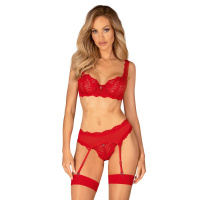 Obsessive - Amor Cherris Driedelige Set - Rood