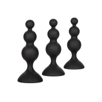 CalExotics Silicone Beaded Anal Kit | Zwart