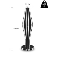 Playhouse Steel Pleasure Massive Steel Butt Plug - L | Zilver