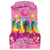 S&F Rainbow Cock Pops Display 12pc | Meerkleurig