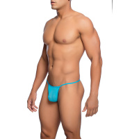 MOB Eroticwear Sheer T-Back Thong | Aqua