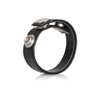 CalExotics Leather 3-Snap Ring | Zwart