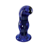ToyJoy Buttocks Gleaming Vibrating Glass Plug | Blauw
