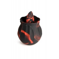 BLOOMGASM - Black Kiss Rimmende Roos Vibrator - Rood/Zwart