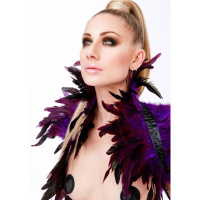 Kinky Diva Feather Shoulder Wrap | Paars