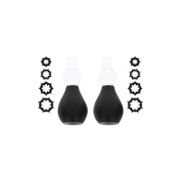 Taboom Nipple Play Nipple Enlargers with 8 Rings | Zwart