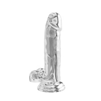 ToyJoy Get Real Clear Dildo with Balls 7' | Transparant