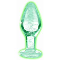 Glow-in-the-Dark Anaalplug Van Glas - Medium