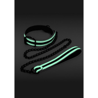 NS Novelties GLO Bondage Collar and Leash | Glow in the dark