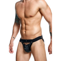 MOB Eroticwear Dngeon Peakaboo Jock | Zwart