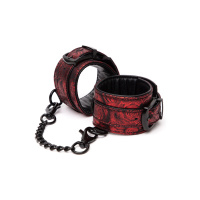 Fifty Shades Of Grey Reverse PU Leather Wrist Cuffs | Rood