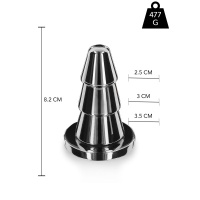 Playhouse Steel Pleasure Advanced Cone Butt Plug | Zilver