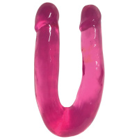 Lollicock - Sweet Slim Double Dipper Dildo - Cherry Ice - 33 cm