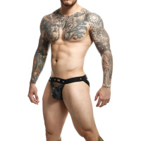 MOB Eroticwear Dngeon Peekaboo Jock | Grijs