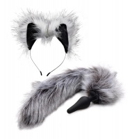 TAILZ - Grey Wolf Staartplug & Oorenset