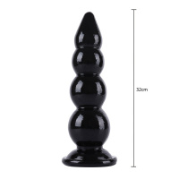 Hidden Desire Extreme Buttplug Balls XXL 32cm | Zwart