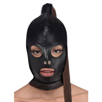 Bondage Hoofd Masker Met Paardenstaart