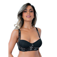 Daring Intimates Mix & Match Balconette push-up lace bra | Zwart