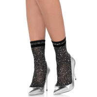 Leg Avenue Lurex anklets | Zwart