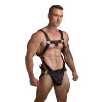 Heathen Harness L/XL - Zwart, Rood