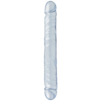 Crystal Jellies Dubbel Dildo - Lichblauw