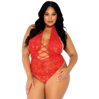 Leg Avenue Backless & crotchless teddy + | Rood