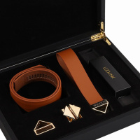 LOCKINK - Halsband met Riem Set - bruin