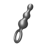 ToyJoy Buttocks The Stuffer 3-Balls Metallic Silicone Plug | Grijs