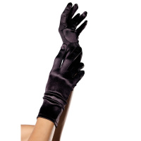 Leg Avenue Wrist Length Satin Gloves | Zwart