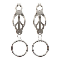 Taboom Nipple Play Butterfly Clamps With Ring | Zilver