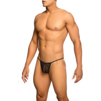 MOB Eroticwear Sheer T-Back Thong | Zwart
