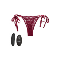 CalExotics Remote Control Lace Thong Set | Rood