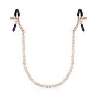 Rosy Gold - Tepelklemmen met parelketting - Verstelbaar Design