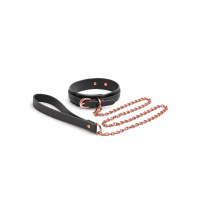 NS Novelties Bondage Couture Collar and Leash | Zwart