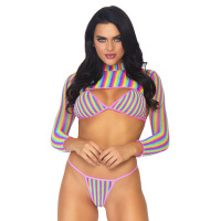 Leg Avenue Rainbow top, string & crop top | Meerkleurig