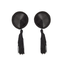 Kinky Diva Satin Nipple Covers with Tassel | Zwart