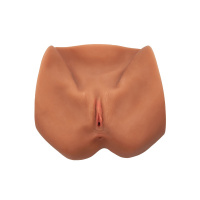 CalExotics Stroke It Life-size Pussy | Bruine huidskleur