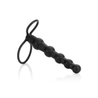 CalExotics Silicone Love Rider Beaded Dual Penetrator | Zwart