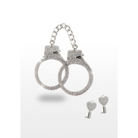 Taboom Bondage Essentials Diamond Wrist Cuffs Silver | Zilver