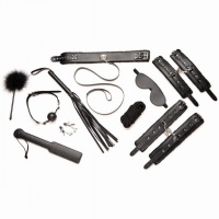 Hook Up 10-delige Pluche Bondage Set - Zwart