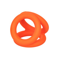 CalExotics Alpha Liquid Silicone Tri-Ring | Oranje
