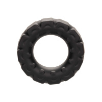CalExotics Alpha Liquid Silicone Prolong Tread Ring | Zwart