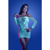 Fantasy Lingerie - Ascension Long Sleeve Jurk - Wit/Blauw