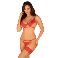 Mellania BH Set Met Sexy String - Rood