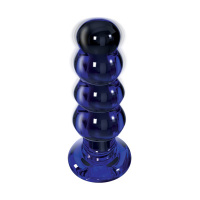 ToyJoy Buttocks Radiant Vibrating Glass Plug | Blauw
