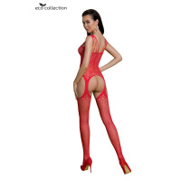 Jarretel Catsuit met design rood